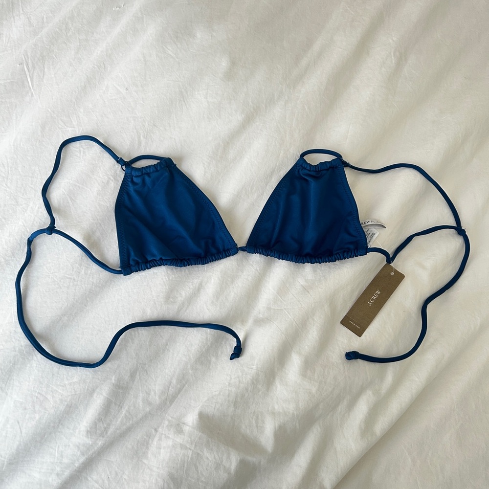 J.Crew Playa Blue Triangle Bikini Top
